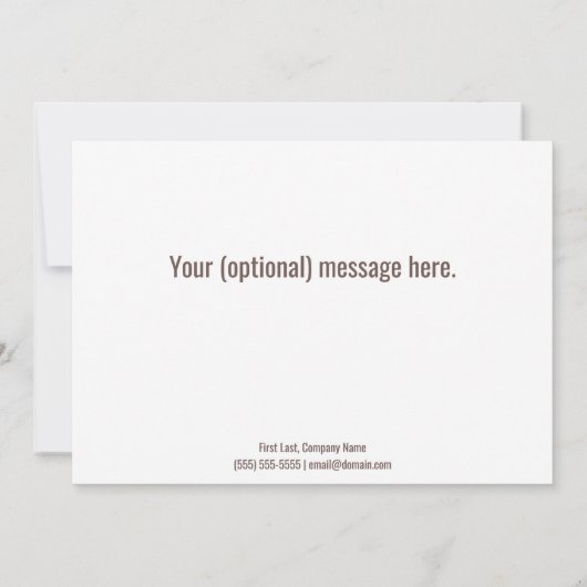 暖かい冬のウィッシュズビジネスハッピーホリデーズカード カード (裏面)