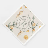 暖かい冬のエレガンス：水の色モノグラムの (コーナー)