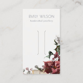 暖かい冬のフェスティバルの葉の弓ヘアクリップディスプレイ 名刺