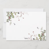 暖かい冬のベリーボタニカル4フォトホリデーカード シーズンカード (裏面)