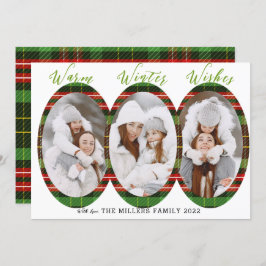 暖かい冬の願い3フォトコラージュ シーズンカード