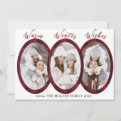 暖かい冬の願い3フォトコラージュ シーズンカード (正面)