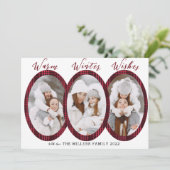 暖かい冬の願い3フォトコラージュ シーズンカード (スタンド正面)