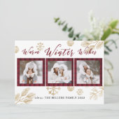 暖かい冬の願い3フォトコラージュ シーズンカード (スタンド正面)