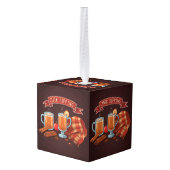 暖かい冬の願い キューブオーナメント (裏面アングル)