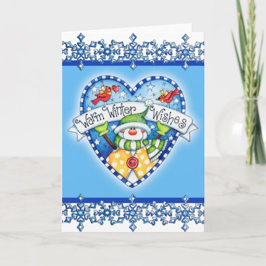 暖かい冬の願い – グリーティングカード シーズンカード (正面)