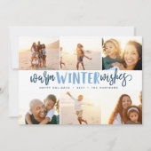 暖かい冬の願い |フォトコラージュのホリデーカード シーズンカード (正面)