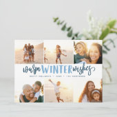 暖かい冬の願い |フォトコラージュのホリデーカード シーズンカード (スタンド正面)