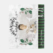 暖かい冬の願い フリースブランケット (正面)