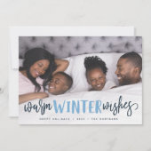 暖かい冬の願い |ホリデーフォトカード シーズンカード (正面)