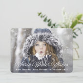 暖かい冬の願い |モダン休日の写真 シーズンカード (スタンド正面)