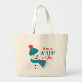 暖かい冬の願い ラージトートバッグ