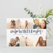 暖かい冬の願い |写真のコラージュ シーズンカード (スタンド正面)