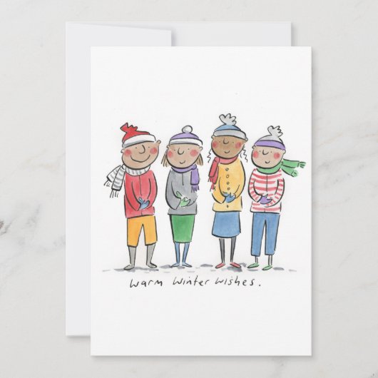 暖かい冬の願い 招待状 (正面)
