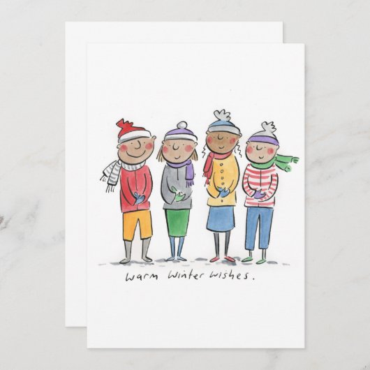 暖かい冬の願い 招待状 (正面/裏面)