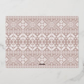 暖かい冬の願い |横向き写真 箔シーズンカード (裏面)