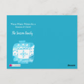 暖かい冬はクリスマスのセーターを望みます ポストカード (裏面)