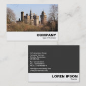 暖かい初期の日光の中にカーディフ城春 名刺 (正面/裏面)