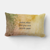 暖かい地球のトーンはカスタム引用文を追加する ランバークッション (裏面)