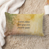 暖かい地球のトーンはカスタム引用文を追加する ランバークッション (ブランケット)