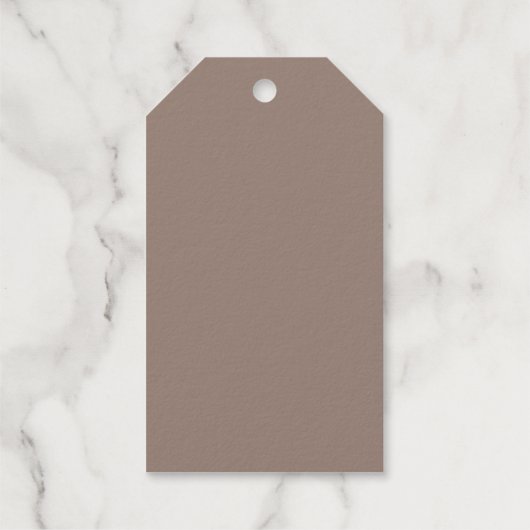 暖かい塵のバラの背景 – 結婚のデザイン ギフトタグ (裏面)