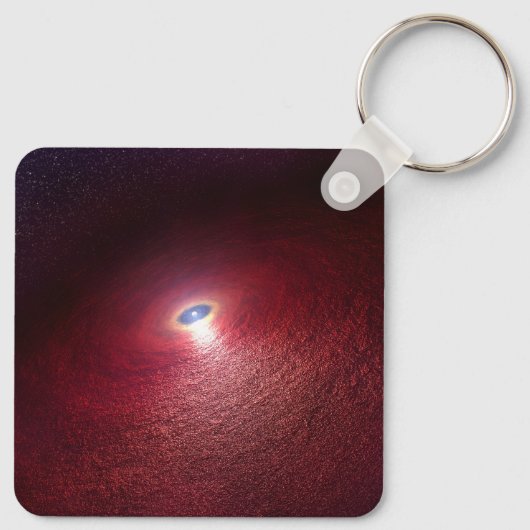 暖かい塵の円盤を持つ中性子星。 キーホルダー (裏面)