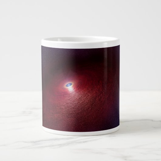 暖かい塵の円盤を持つ中性子星。 ジャンボコーヒーマグカップ (正面)