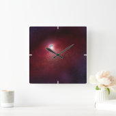 暖かい塵の円盤を持つ中性子星。 スクエア壁時計 (ホーム)