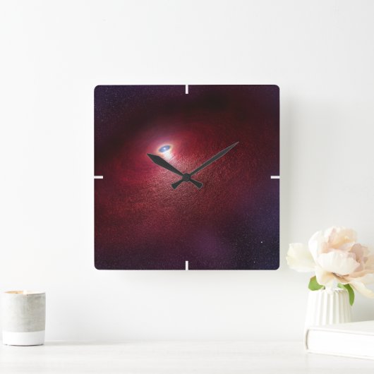 暖かい塵の円盤を持つ中性子星。 スクエア壁時計 (ホーム)