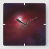 暖かい塵の円盤を持つ中性子星。 スクエア壁時計 (正面)