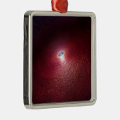 暖かい塵の円盤を持つ中性子星。 メタルオーナメント (右)