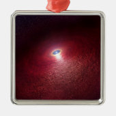 暖かい塵の円盤を持つ中性子星。 メタルオーナメント (正面)