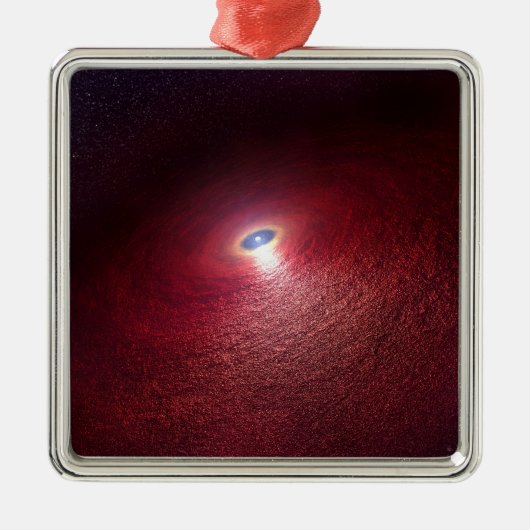 暖かい塵の円盤を持つ中性子星。 メタルオーナメント (正面)