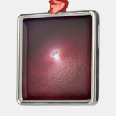 暖かい塵の円盤を持つ中性子星。 メタルオーナメント (左)