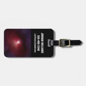 暖かい塵の円盤を持つ中性子星。 ラゲッジタグ (正面横)