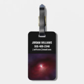 暖かい塵の円盤を持つ中性子星。 ラゲッジタグ (裏面縦)