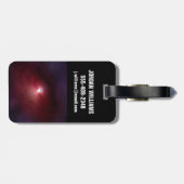 暖かい塵の円盤を持つ中性子星。 ラゲッジタグ (裏面横)