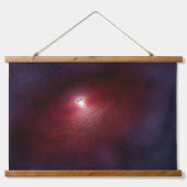 暖かい塵の円盤を持つ中性子星。 吊り下げ型タペストリー (正面)