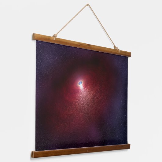 暖かい塵の円盤を持つ中性子星。 吊り下げ型タペストリー (傾斜あり)