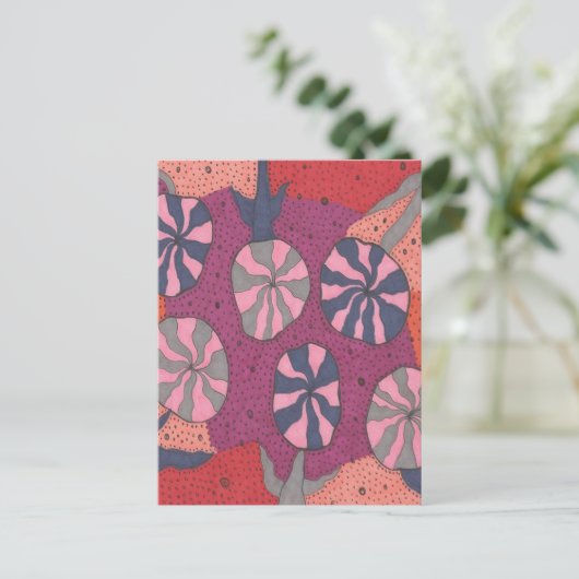 暖かい夏感じの ポストカード (スタンド正面)