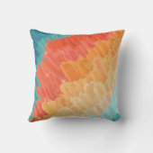 暖かい夕日のコテージ絵を描風景 クッション (裏面)