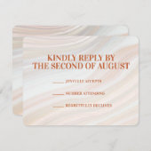 暖かい大理石のジオード 出欠カード (正面/裏面)