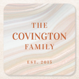 暖かい大理石のジード スクエアペーパーコースター