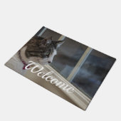 暖かい天気を夢見て外に出る ドアマット (アングル)