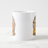 暖かい太陽の上昇～高揚感メッセージグラフィック ジャンボコーヒーマグカップ (正面)