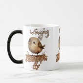 暖かい小芸術的鳥 モーフィングマグカップ (左)