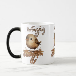 暖かい小芸術的鳥 モーフィングマグカップ