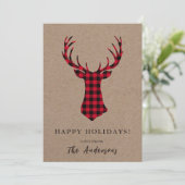 暖かい居心地の良いディアクラフトプラディクリスマス シーズンカード (スタンド正面)