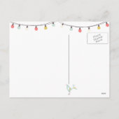 暖かい希望のヴィンテージスタイルクリスマス雪だるま シーズンポストカード (裏面)