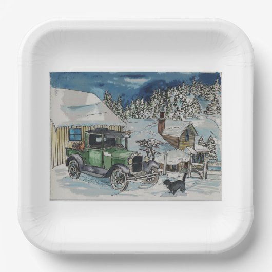 暖かい席 ペーパープレート (正面)